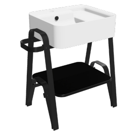 Vanité structure noir avec lavabo Collection Hop