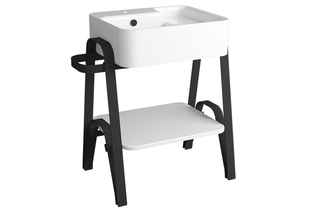 Vanité structure noir avec lavabo Collection Hop