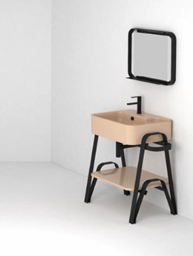 Vanité structure noir avec lavabo Collection Hop