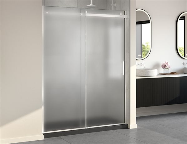 79" Mist Glass Alcove Shower Door Horizon Collection