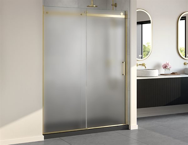 79" Mist Glass Alcove Shower Door Horizon Collection