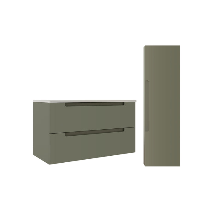 Ensemble Plan lavabo et Lingerie Vert sauge Collection Coda