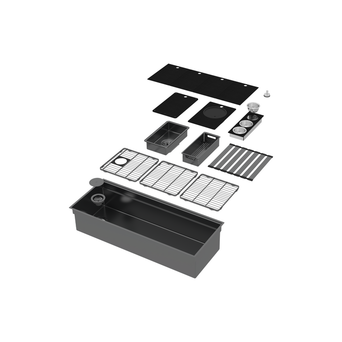 Integrato 44" Single workstation with accessories