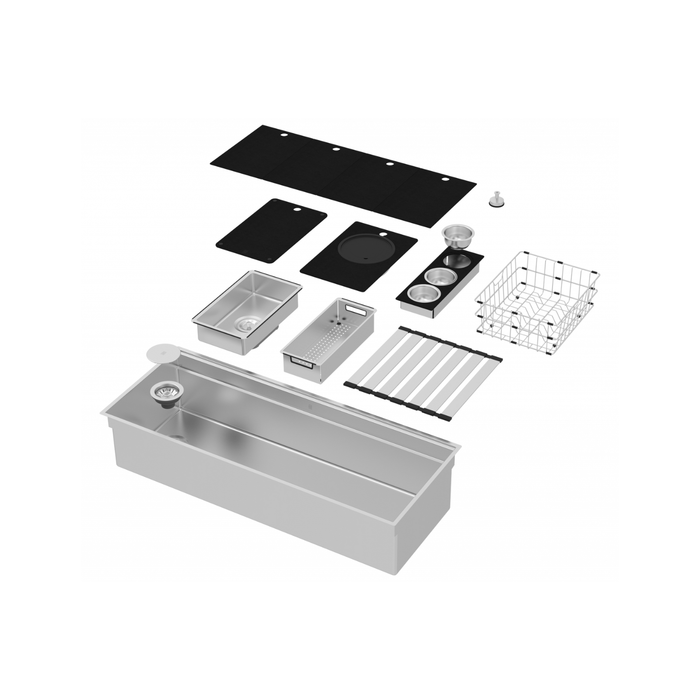 Integrato 44" Single workstation with accessories