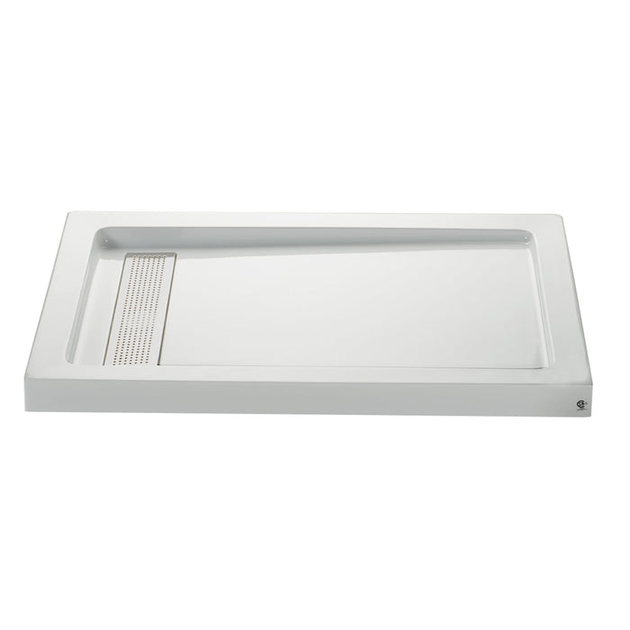 Duo set of alcove shower door with acrylic base Pura Platinum Collection PROMO 60'' X 32'' X 75H''