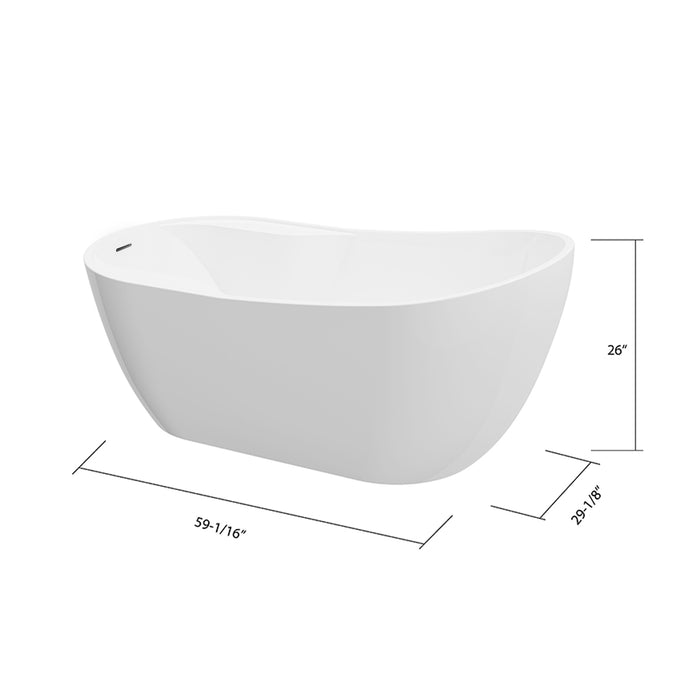 Johans Freestanding Bathtub 59" X 29"