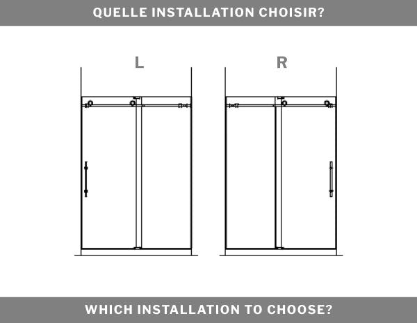 Portes de douche coulissantes en alcôve 79" Collection Select K2