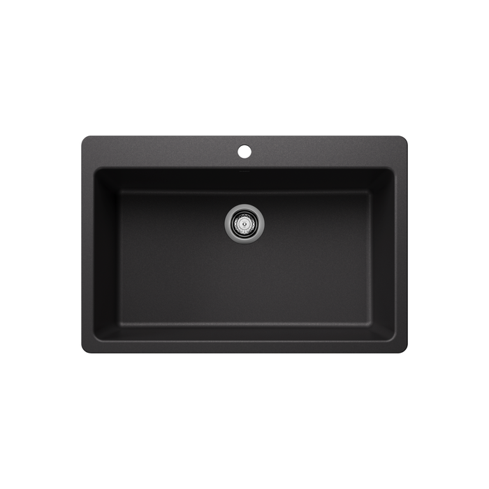 Blanco LIVEN 33 Super Single SILGRANIT Undermount or Drop-in Kitchen Sink