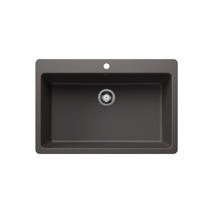 Blanco LIVEN 33 Super Single SILGRANIT Undermount or Drop-in Kitchen Sink