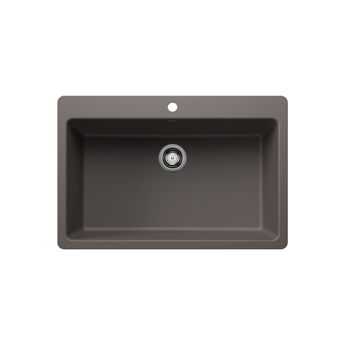 Blanco LIVEN 33 Super Single SILGRANIT Undermount or Drop-in Kitchen Sink