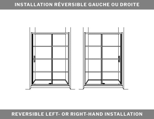 79" Alcove sliding shower door Latitude Collection