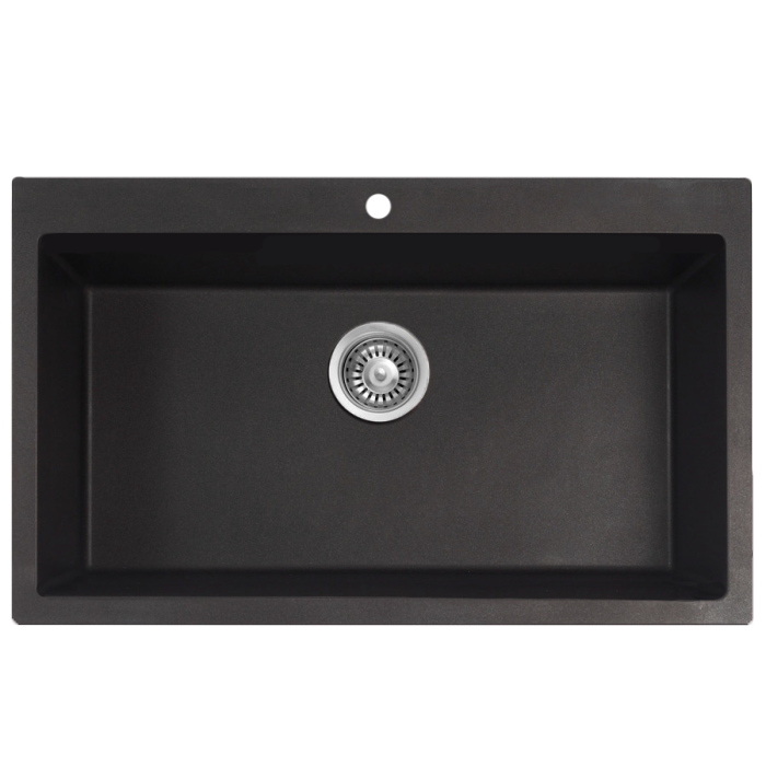 Évier de cuisine Simple en Quartz 31'' X 20 1/2'' X 9 5/8'' Collection Monte Bianco