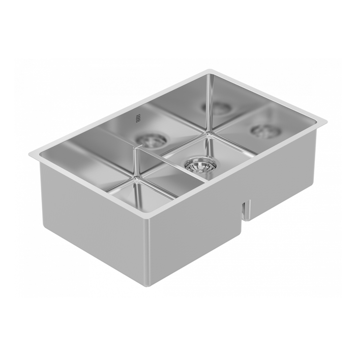 Évier de cuisine double à diviseur bas sous plan Collection Montego