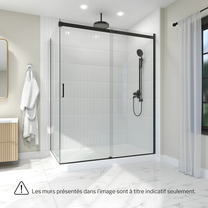 Trio Base, walls and 2-sided shower door 60" X 32" Mance Collection