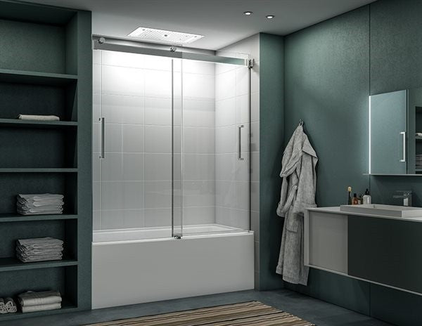 Chrome Sliding Bath Door Mercury Collection PROMO 