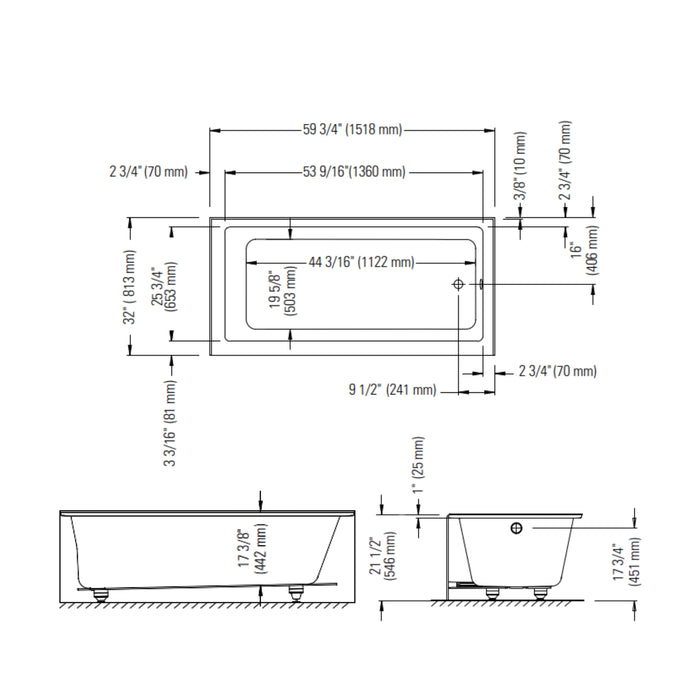 Bain en alcôve Lemans