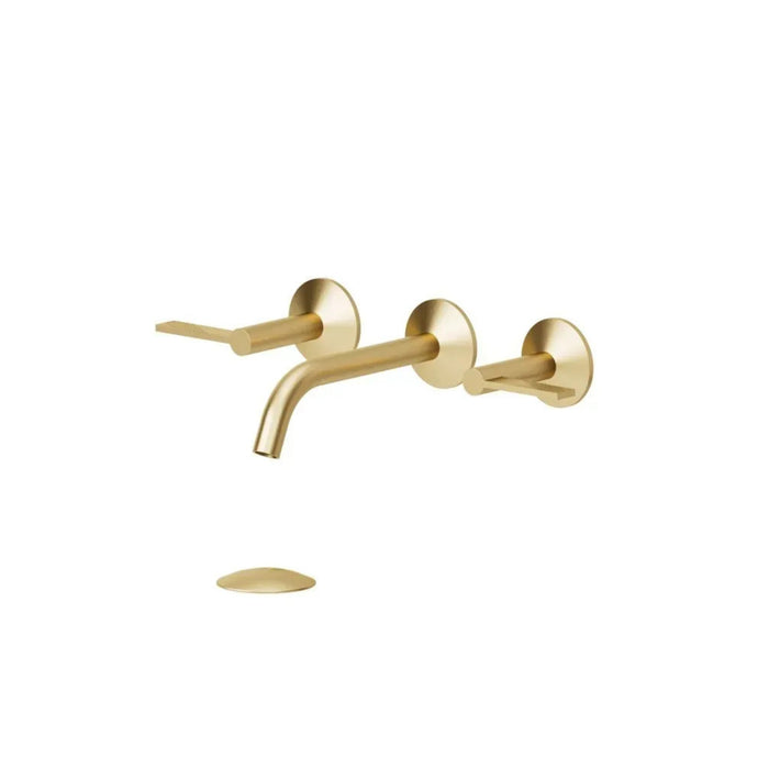 Robinet de lavabo mural avec drain 2 poignées Collection Paloma