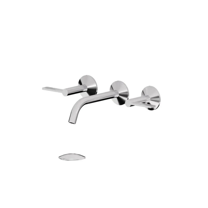 Robinet de lavabo mural avec drain 2 poignées Collection Paloma