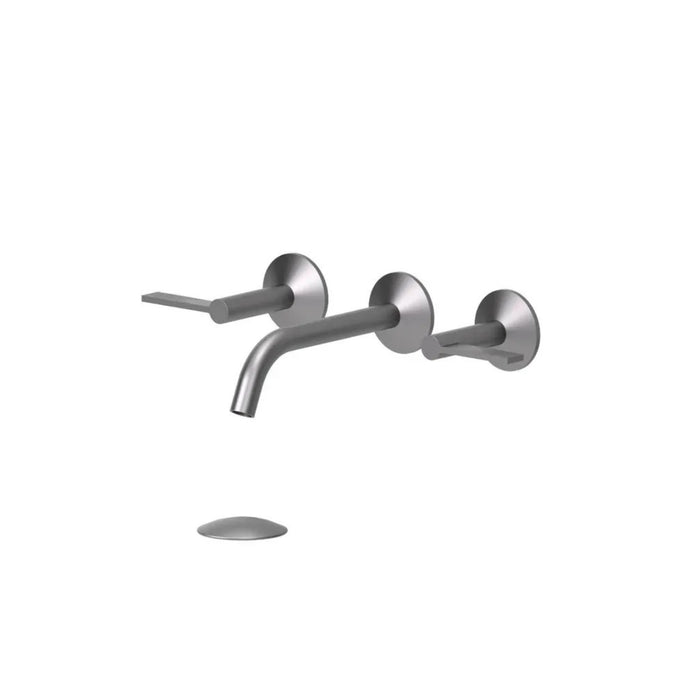 Robinet de lavabo mural avec drain 2 poignées Collection Paloma