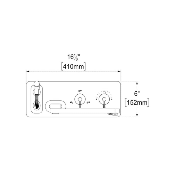 Robinet de bain mural avec boyau rétractable et Bec pivotant Collection Paloma