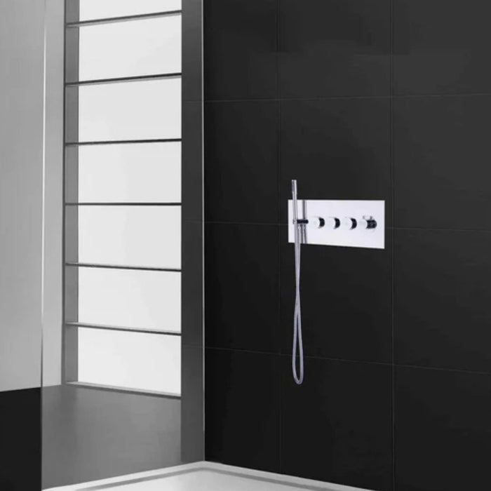 Robinet thermo/douche Encastré Stainless Poli Aquamassage