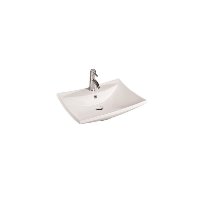 Lavabo rectangulaire Luxo-Marbre 24 po en porcelaine vitrifiée