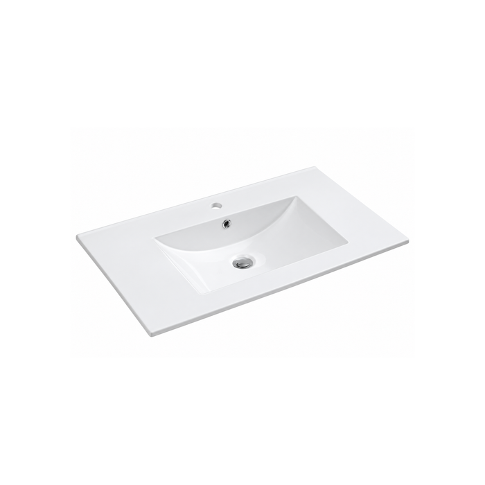 Luxo-Marbre 35 7/16 in. Rectangular Undermount Porcelain Bathroom Sink