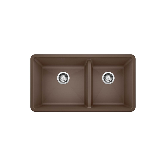 Évier de cuisine Blanco PRECIS U 1¾ sous plan à deux cuves en SILGRANIT
