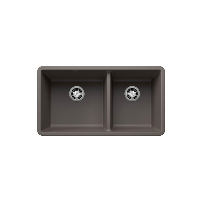 Évier de cuisine Blanco PRECIS U 1¾ sous plan à deux cuves en SILGRANIT