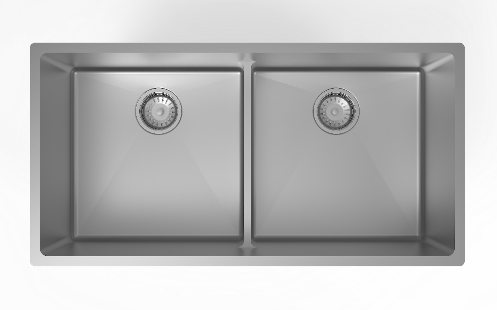 Platinum Sonix 34" Low Divide 50/50 Double Sink Kit
