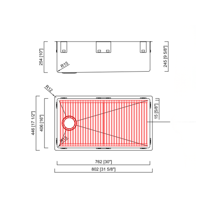 Platinum Sonix 32" Single Sink Set