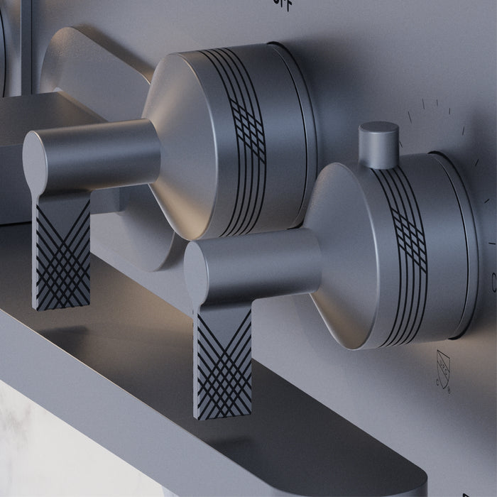 Robinet de bain mural avec boyau rétractable et Bec pivotant Collection Paloma