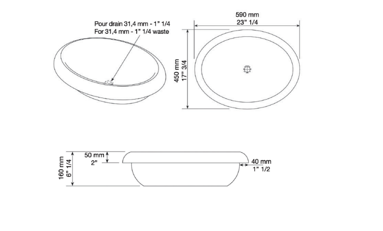 White undermount sink – Viviane Collection