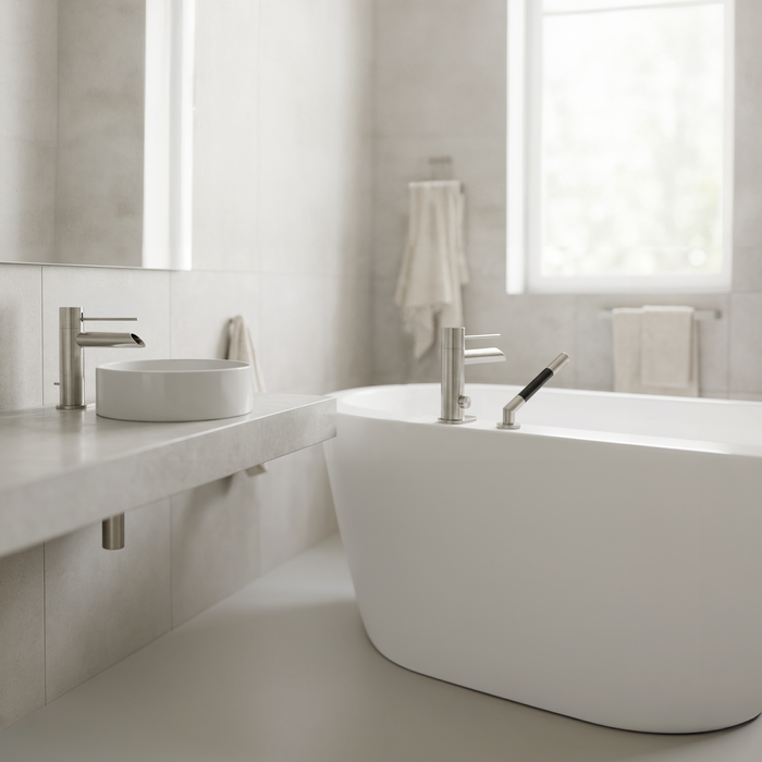 Ensemble de robinet monotrou et robinet de bain 2 morceaux collection Kronos