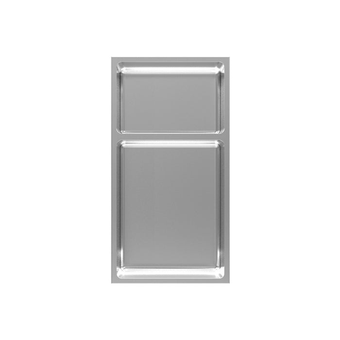12"X 24" wall niche with shelf, rounded corners, Nikia Collection
