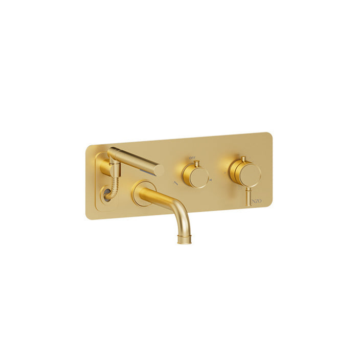 Wall-mounted bath faucet with retractable hose Alyss Collection