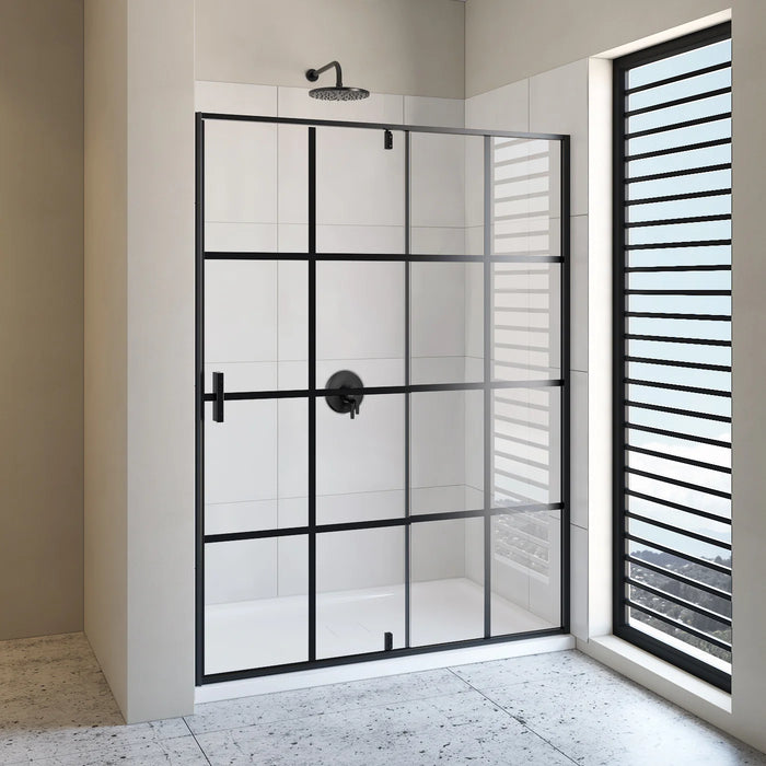 Duo Gloria porte de douche en alcôve 60" et base 60" x 32"