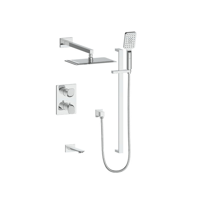 3-way thermostatic shower/bath set Chrome Antau Collection DEMO