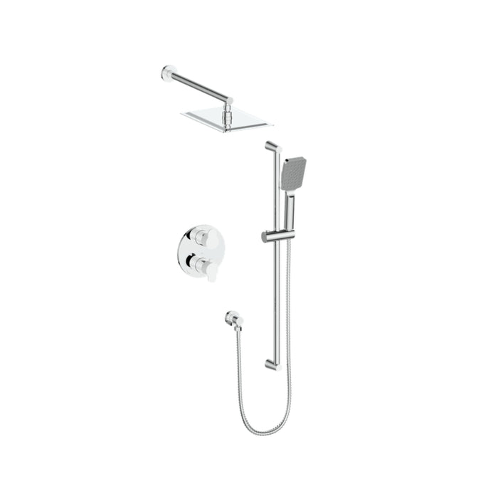 Shower set Pressure balanced Chrome/White LUSTEN Collection