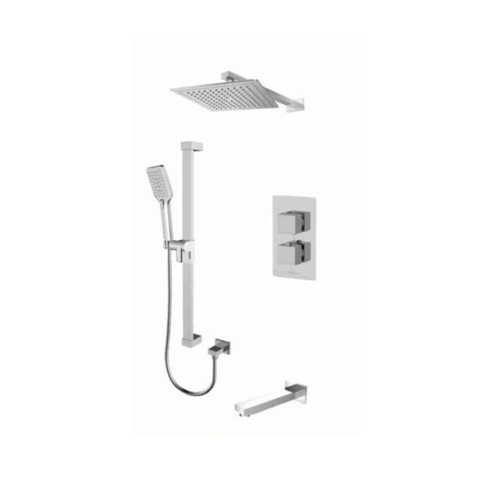 Ensemble de bain/douche thermostatique 3 voies Collection Slick