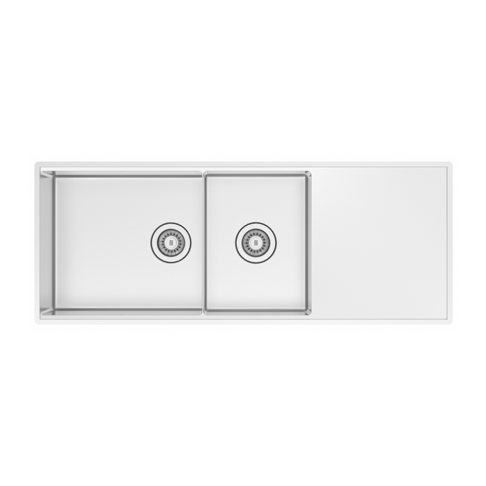 Évier de cuisine double 46" avec kit d’égouttage