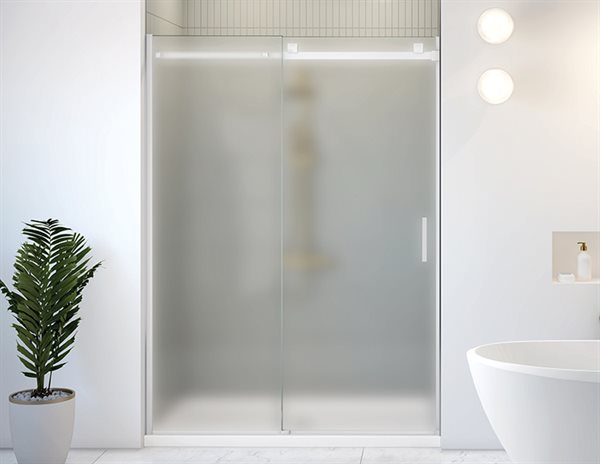 Porte de douche en alcôve 79" Verre Brume Collection Skyline