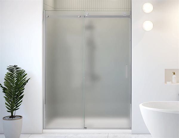 Porte de douche en alcôve 79" Verre Brume Collection Skyline