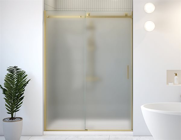 Porte de douche en alcôve 79" Verre Brume Collection Skyline