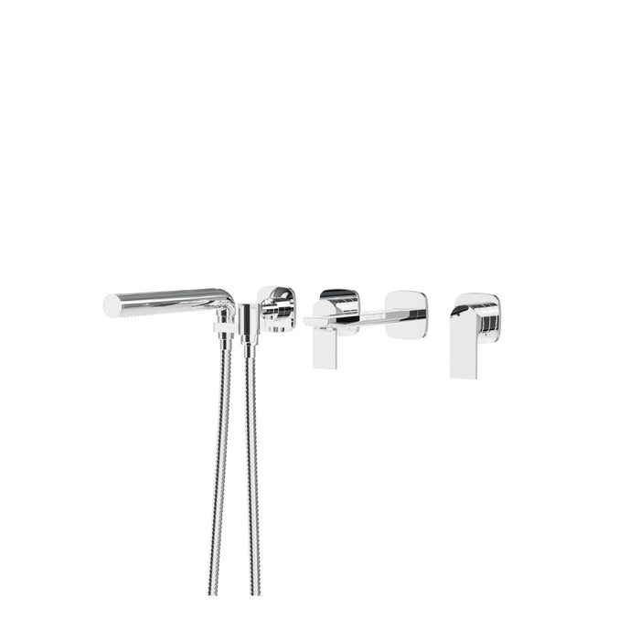 Wall-mounted bath faucet with hand shower TMR PLUS Collection