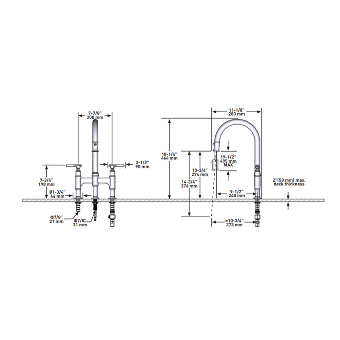 Robinet de cuisine bridge rétractable Collection Southbank