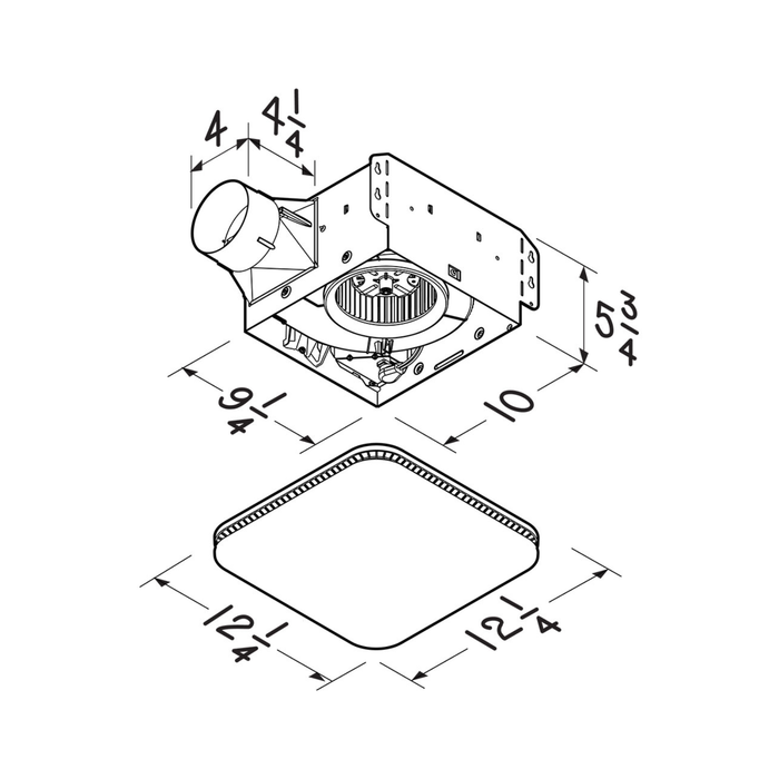 Ventilateur de 80 pi³/min Collection Flex