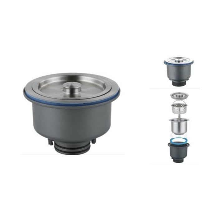 Ensemble d’égouttoir profond avec panier à déchets amovible