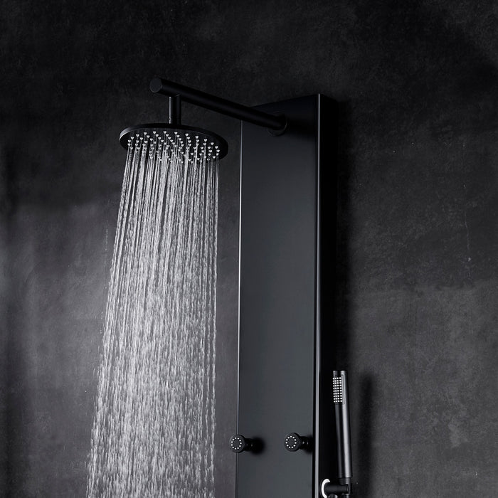 Colonne de douche avec 6 jets noir