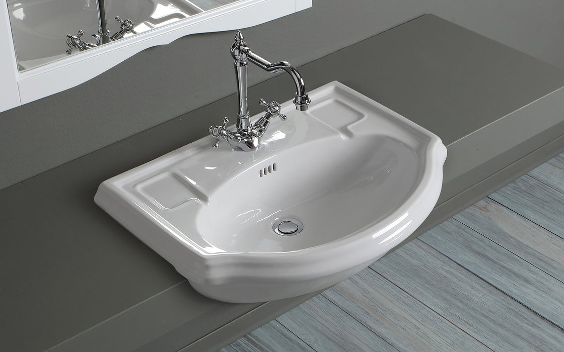 Semi-Recessed Oval Sink Arcadia Collection